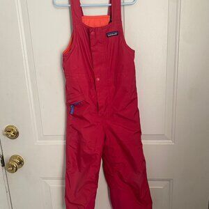 Patagonia Winter Snow Pile Bibs 4T Toddler Girl  *Craft Pink*
